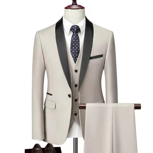 Conjunto de traje de 3 piezas para hombre, trajes de boda para hombre, esmoquin para novio