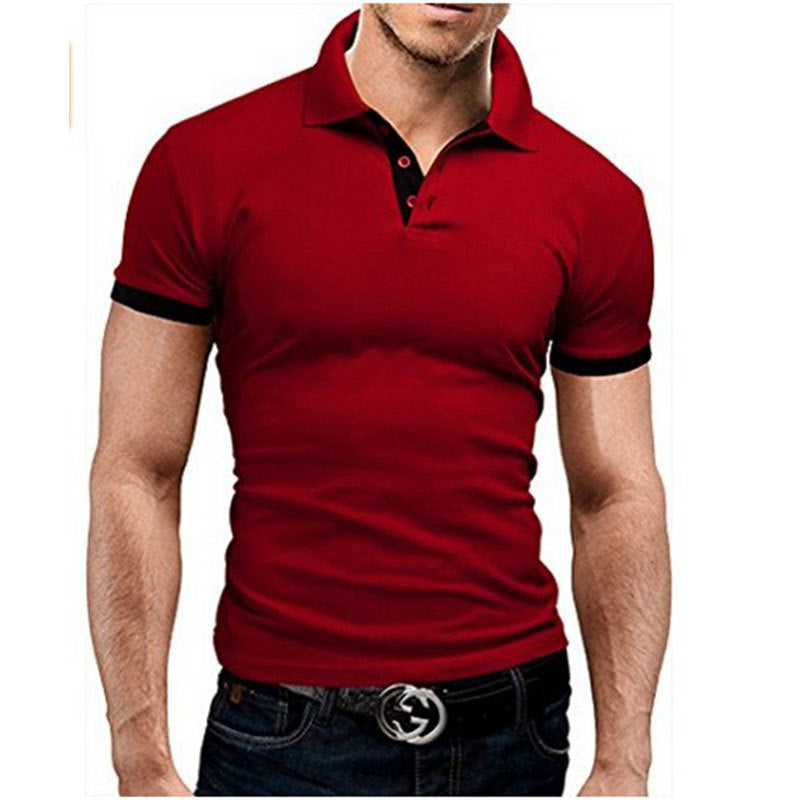 Men's short sleeve solid color T-shirt