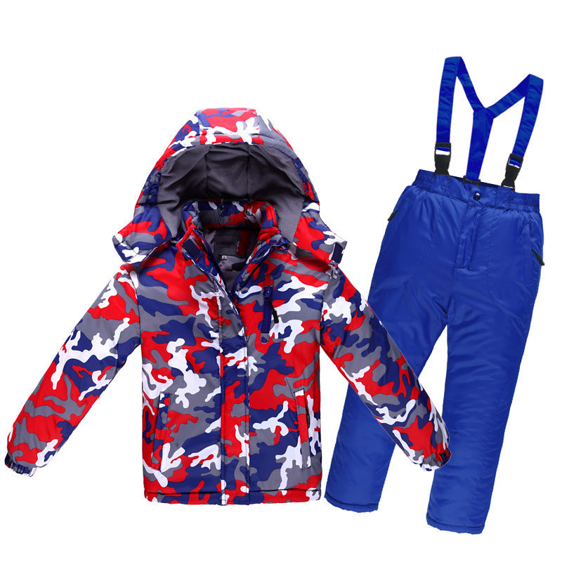 Warm Outdoor Padded Jacket Padded Pants Ski Jacket