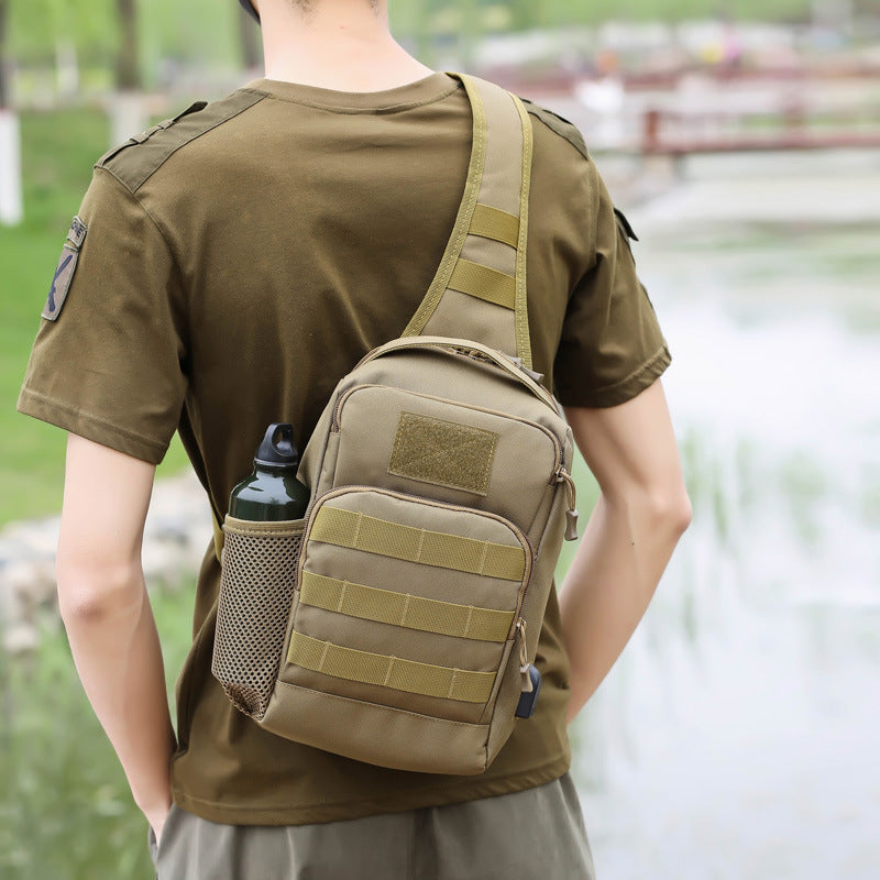 Outdoor Lure Camouflage Large Capacity Multi-functional Men's Shoulder Crossbody Tactical Chest Bag