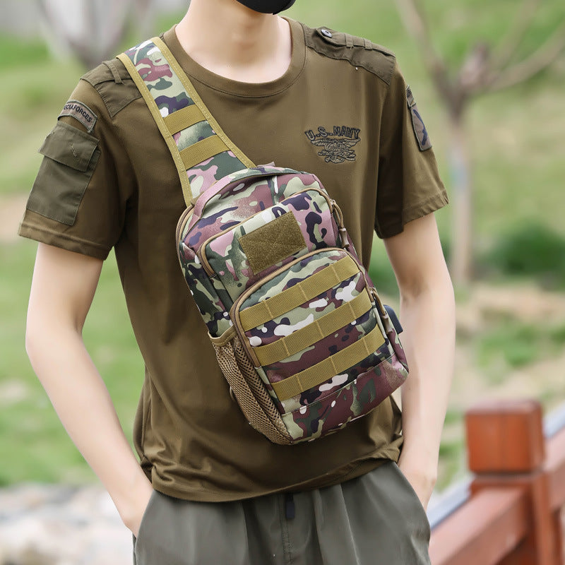 Outdoor Lure Camouflage Large Capacity Multi-functional Men's Shoulder Crossbody Tactical Chest Bag