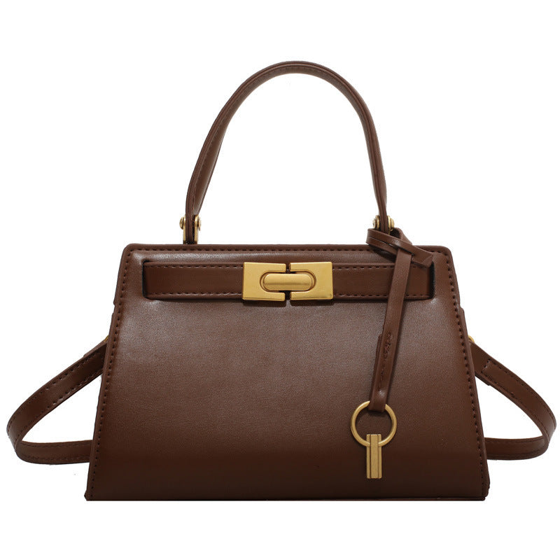 Daily Commute Solid Color PU Trend Stone Pattern Kelly Bag