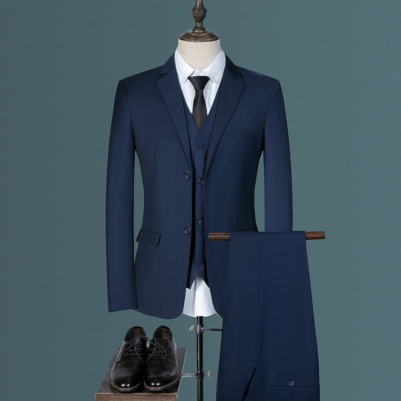 Men's Three Piece Korean Style Slim Casual Suit