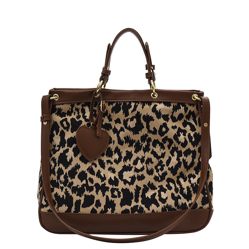 Check Houndstooth Leopard Print Personalized Daily Commuter Women's Bag