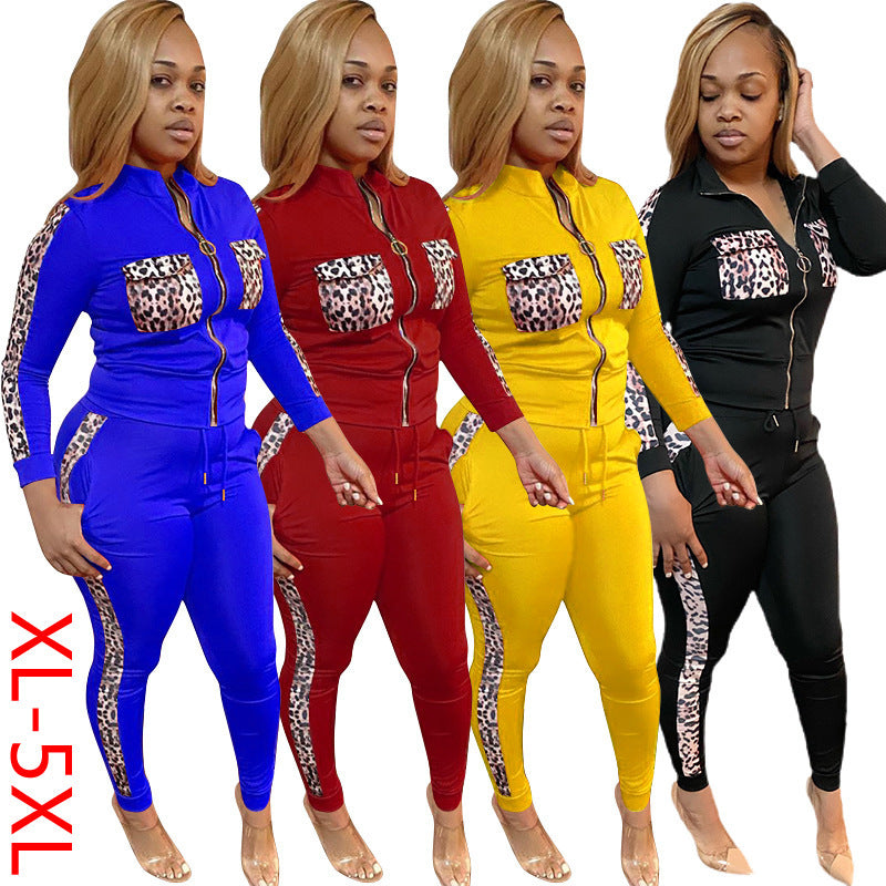 Fat Ladies Plus Size Two Piece Set Girl Suit