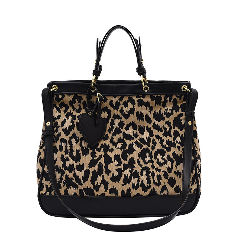 Check Houndstooth Leopard Print Personalized Daily Commuter Women's Bag