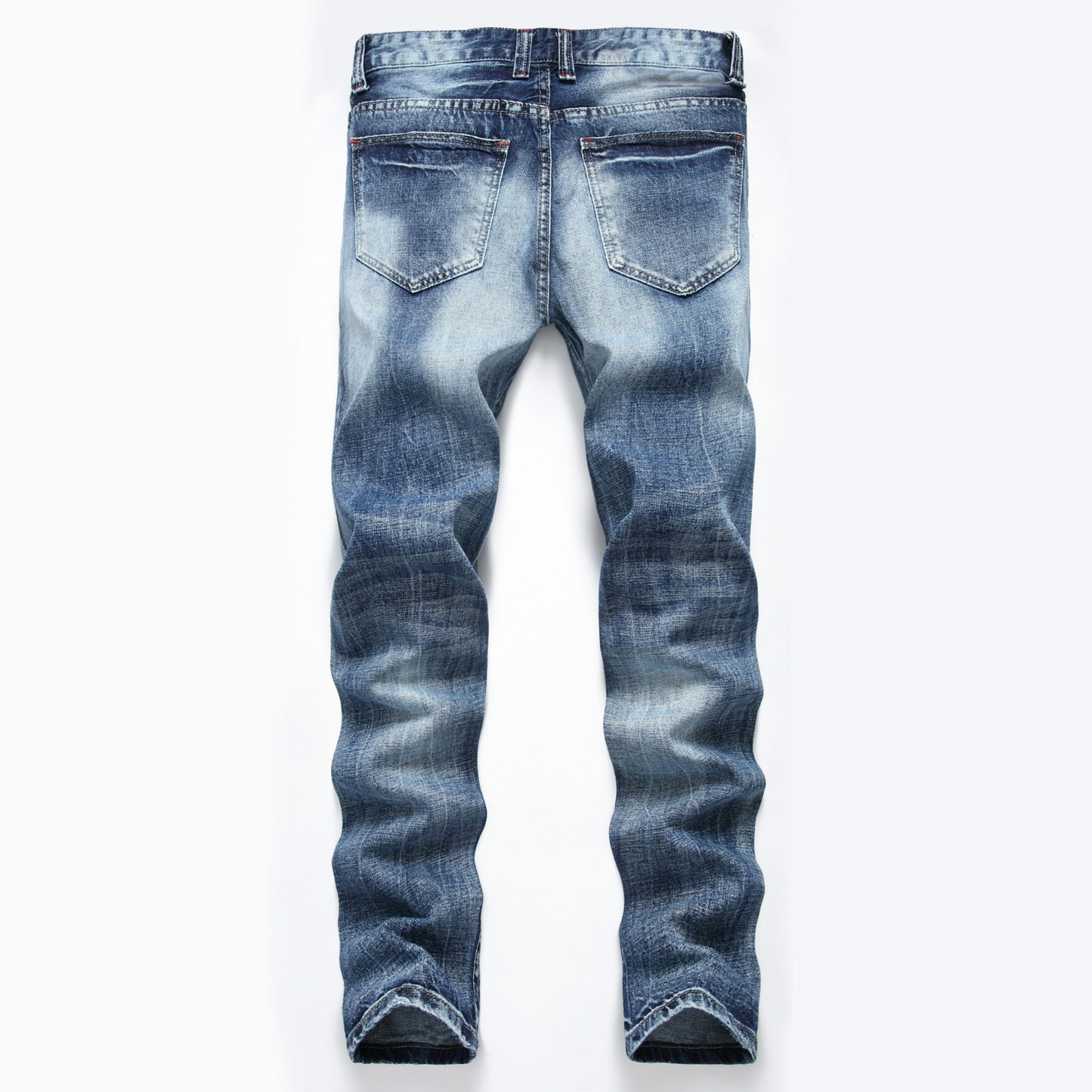 Ripped Fashion Slim-fit Trendy Straight Men's Jeans